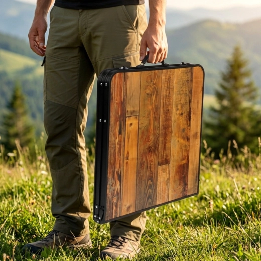 Folds into a suitcase for easy carrying