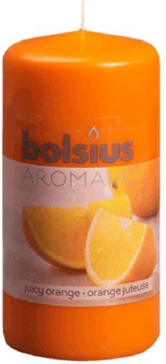 Scented pillar candle orange 5.9 × 12.1 cm