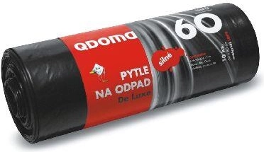 Tvirti šiukšlių maišai 60 l, juodi 60 × 80 cm (10 vnt.)