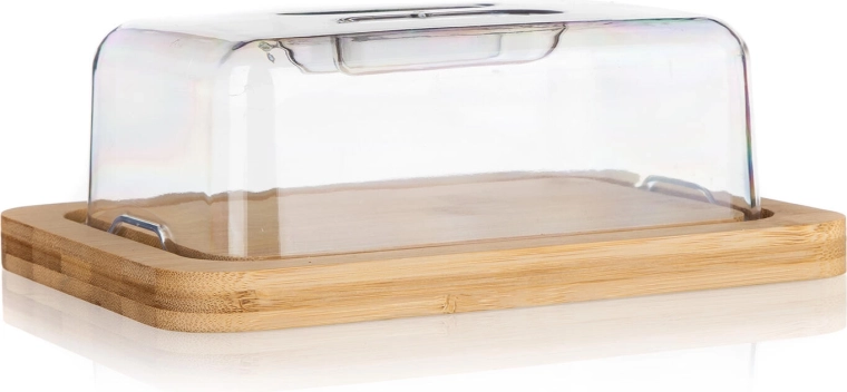 Clear acrylic lid keeps food fresh longer