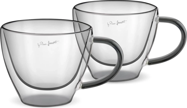 Lamart termo stiklinės kapučinui Vaso, 190 ml, 2 vnt., juodos