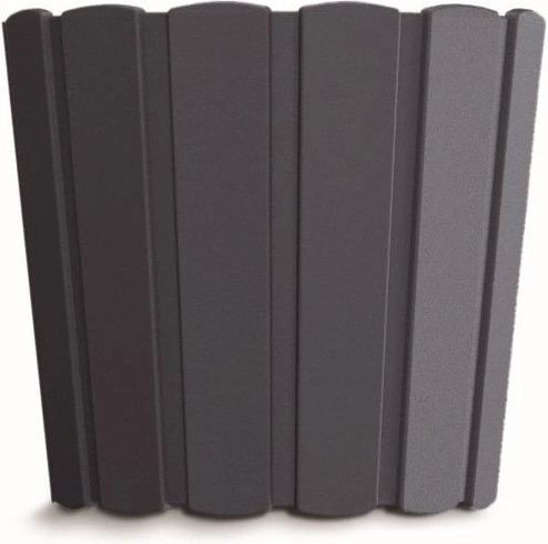 Plastikinis vazonas Boardee Basic 16,5 cm antracito spalvos