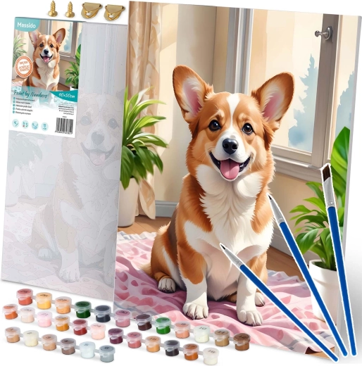 Paint by Numbers 40 × 50 cm Massido – CORGI dog