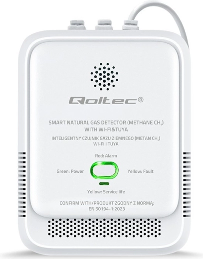 Išmanus gamtinių dujų CH4 nuotėkio detektorius su Wi‑Fi TUYA ir 85 dB LED signalu