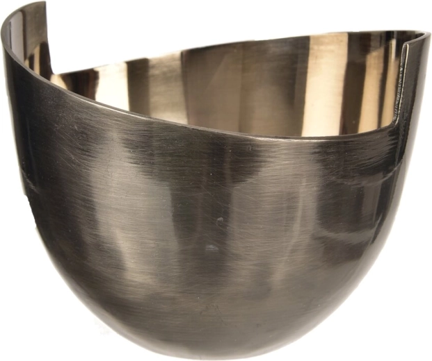 Gray metal candle holder 11 × 11 × 11 cm