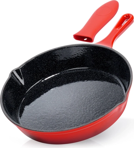 ketinis keptuvė su emale ir silikoniniu antgaliu CAST ENAMEL 25 cm