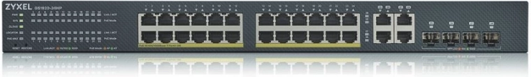Zyxel GS1920-24HP v2 Gigabit PoE Switch 24× Gb + 4× SFP, 375 W, NebulaFlex