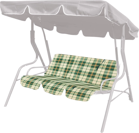 Sodo supynėms skirtas pagalvėlių komplektas 129 × 43 cm, žalias languotas (2 vnt.)