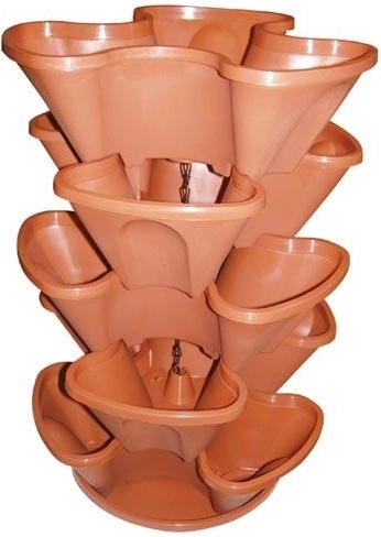 Pakabinamas kaskadinis gėlių vazonų rinkinys, 5 dalių, 35 cm skersmens, spalvų miksas