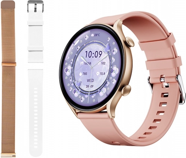 Išmanusis laikrodis X19 Bluetooth rožinis