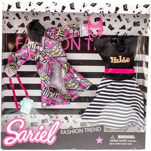 Doll dress set (2 pcs) with accessories