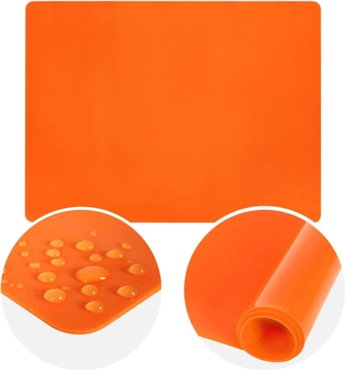 Silicone pastry mat ORION 40 × 30 cm, orange