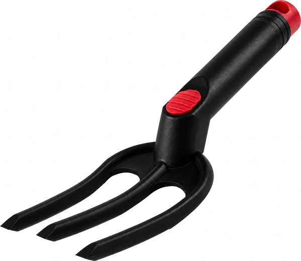 Hand garden cultivator with three tines 27.5 cm