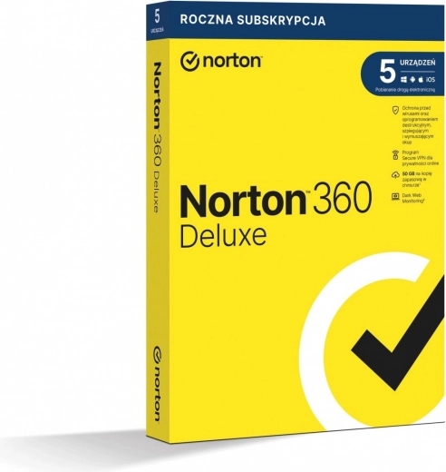 Norton 360 Deluxe – 50 GB atsarginių kopijų saugojimas 1 metams 5 įrenginiams