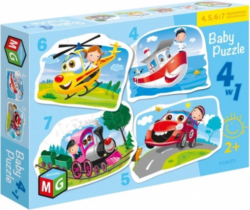 Puzzle Transport Vehicles 4 in 1