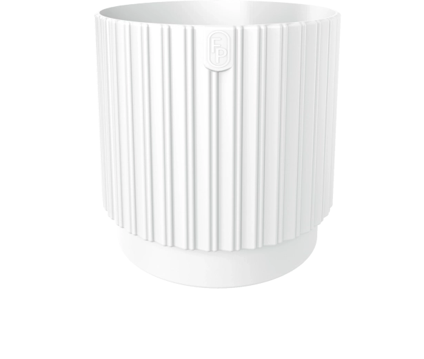 MIKA Cyli Petit ECO recycled flower pot container 22 cm white