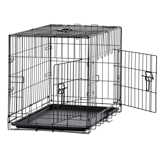 Sulankstomas metalinis šuns kennel narvas, dydis L 76 × 45 × 51,5 cm
