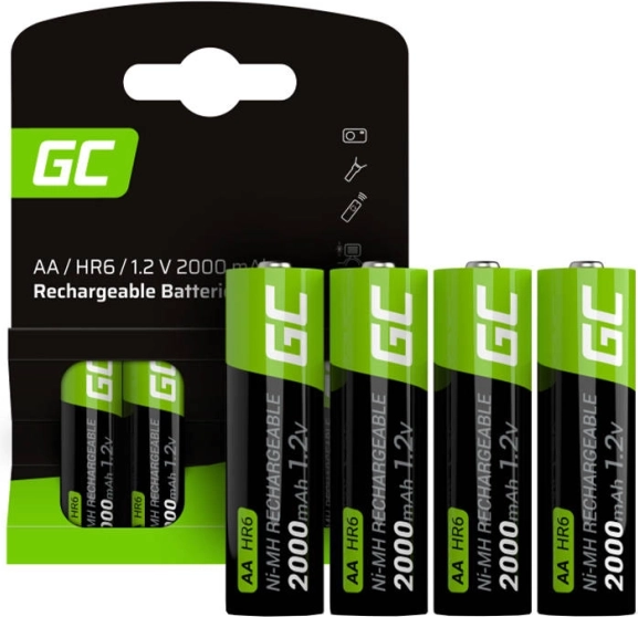 Įkraunamos AA 2000 mAh baterijos Green Cell Sticks (4 vnt.)