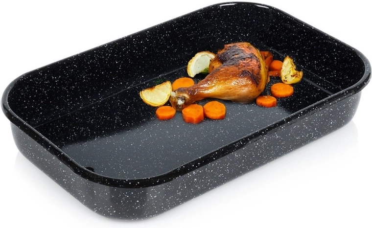 Enamel rectangular roasting pan 6 l, 42 × 27 × 7 cm