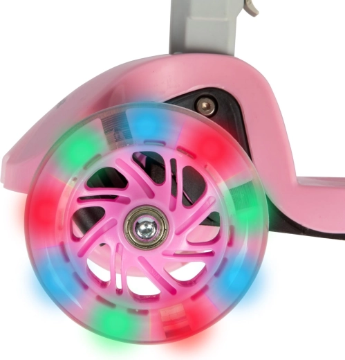Glowing LED wheels while riding