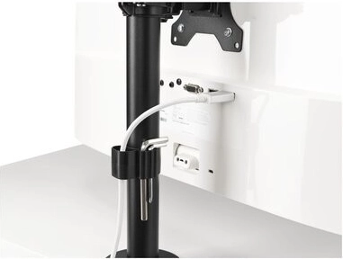 Integrated cable management for a clean desk