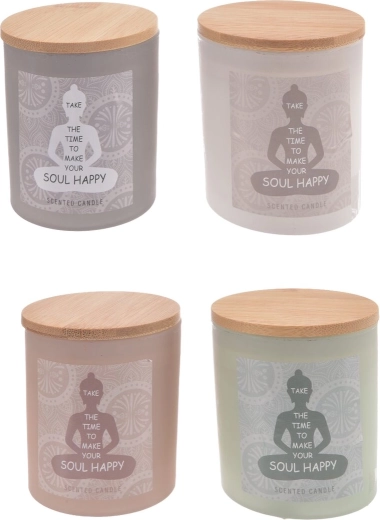 Scented Candle in a Glass Jar Buddha – 4 Variants