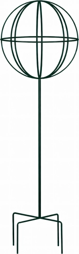 Garden metal support for climbing plants 50 × 10 cm, green