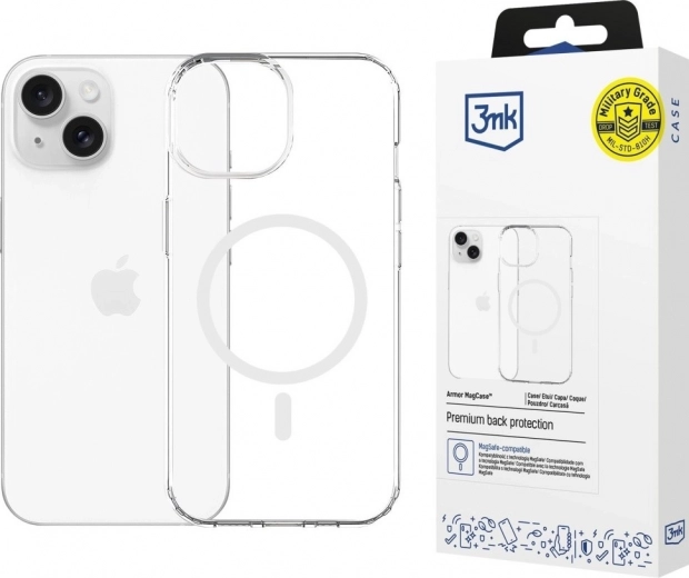 Transparent Magnetic Case 3mk Armor MagCase for iPhone 13/14 (MagSafe)