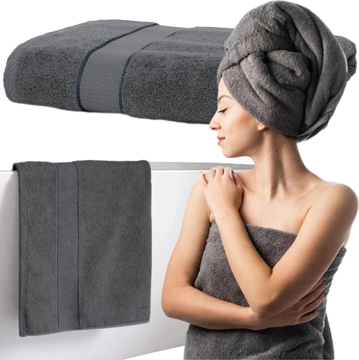 RENEW FORCE bath towel Dry Spa Grey 70 × 140 cm
