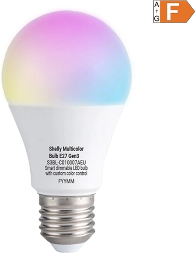 Shelly daugiaspalvė išmanioji LED lemputė Multicolor Gen3 E27