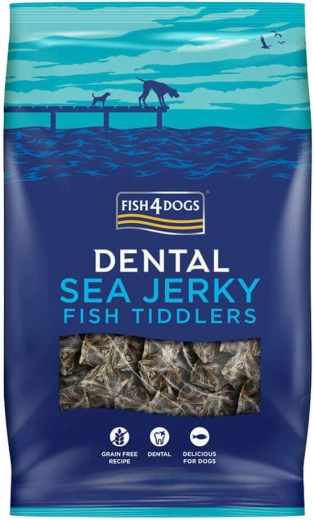 Fish4Dogs dental sea jerky žuvomi žuvų skanėstai šunims 575 g