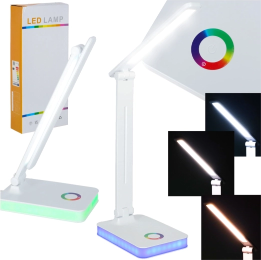 Sulankstomas LED stalinės lempos su lietimui jautriu valdymu ir RGB pašvietimu, USB