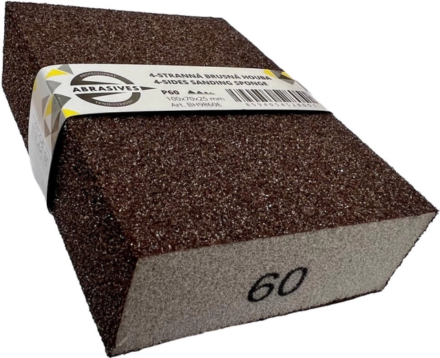 Four-sided sanding sponge 100 × 70 × 25 mm, grit 40