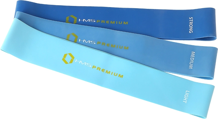 Pasipriešinimo gumų rinkinys HMS Premium – 3 lygių komplektas