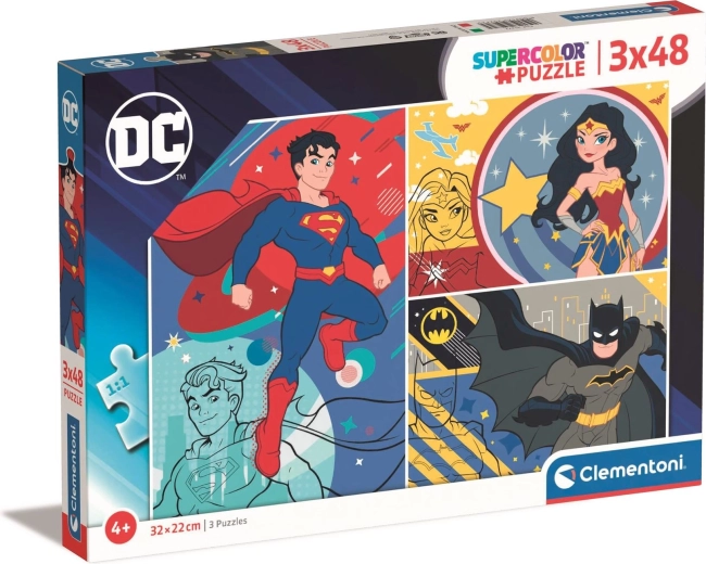 Dėlionė 3×48 dalių DC Comics