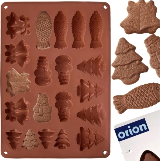 20 cavities in five festive shapes