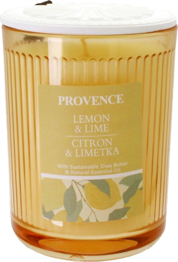 Candle in glass lemon and lime yellow 230 g