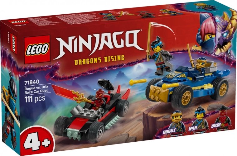 Lego Ninjago lenktynės „Rogue“ prieš „Drix“ (71840)