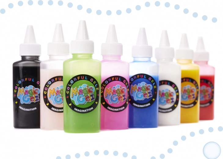 8 spalvotų gelių rinkinys ryškiems 3D kūriniams