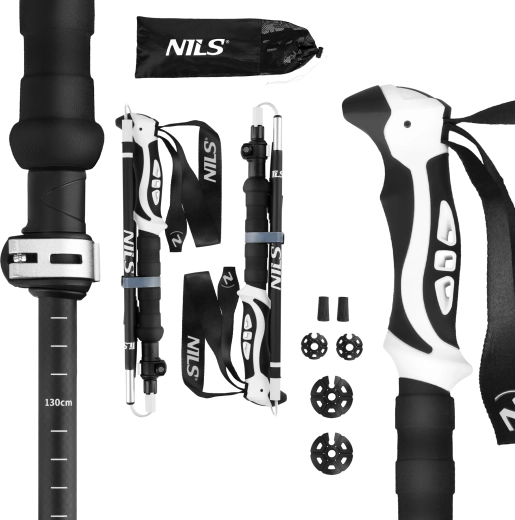 Sulankstomos trekingo lazdos NILS TK8603 iš 7075 aliuminio