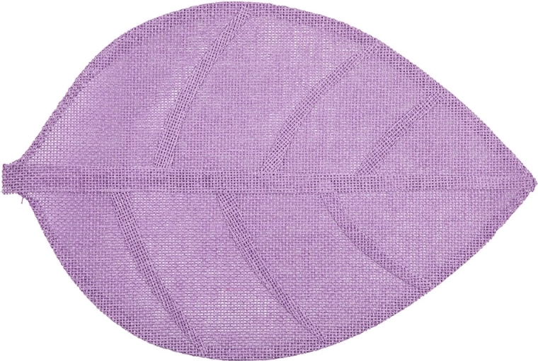 Natūralus lapo formos stalo padėkliukas 33 × 48 cm, violetinis