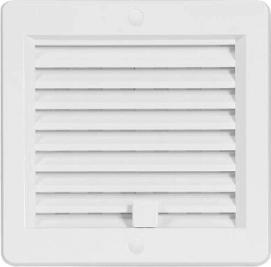 Vėdinimo grotelės su žaliuzėmis 200 × 200 mm, baltos