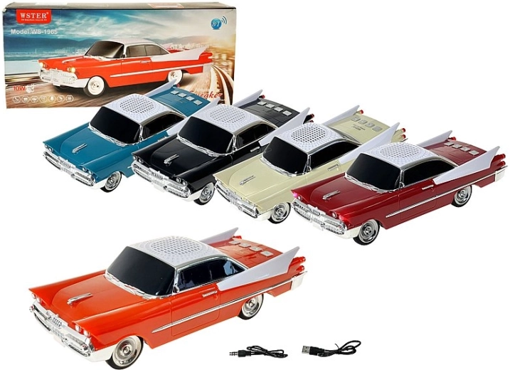 Retro „Bluetooth“ garsiakalbis automobilio formos su FM radiju