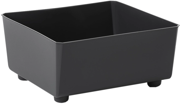 SAGA Flower Pot 285 × 285 mm black made from recycled plastic