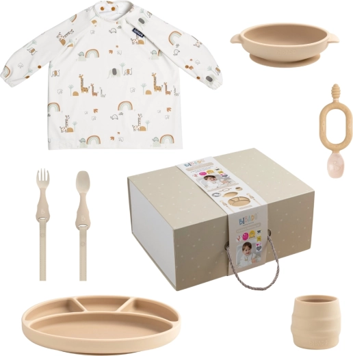 Bibado dovanų rinkinys maitinimui fawn/serengeti spaghetti
