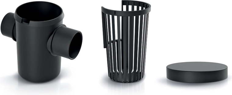 External coarse debris filter for rainwater – 3-piece set