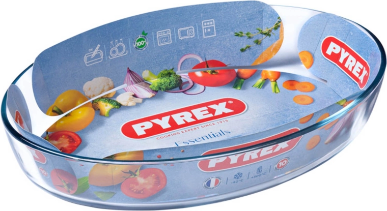 Ovalus kepimo indas PYREX 3,1 l, stiklas, 35 × 24 × 6 cm