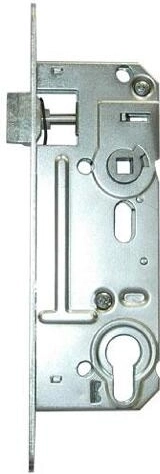 Mortise cylinder lock, centers 90 mm, backset 60 mm, right/left, white zinc-plated