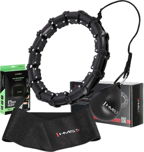 Masažinio hula lanko su svareliu rinkinys HMS HHW11 ir liekninantis juosmens diržas HMS BR163 Plus Size
