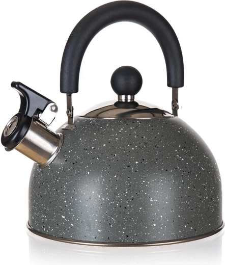 Švilpiantis nerūdijančio plieno virdulys Granite Grey 1,7 l